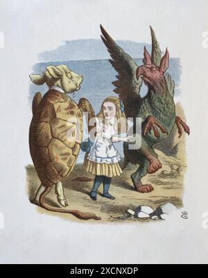 Illustration von Tenniel, aus der Ausgabe 1890 von 'Alice im Wunderland' von Lewis Carroll. Stockfoto