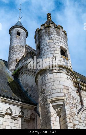 ROYAL LODGE (1370-1380) CHATEAU DE LOCHES (9. JH. 1204 UMGEBAUT) LOCHES FRANCE Stockfoto