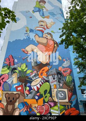 Street Art in Chemnitz Street Art in Chemnitz, 8.6.2024 *** Street Art in Chemnitz Street Art in Chemnitz, 8 6 2024 Stockfoto