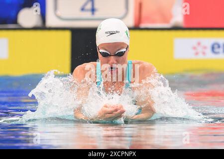 Chartres, Frankreich. Juni 2024. Adeline Blanchetiere tritt am 18. Juni 2024 bei den französischen Schwimmmeisterschaften 2024 in Chartres an. Foto: Laurent Zabulon/ABACAPRESS. COM Credit: Abaca Press/Alamy Live News Stockfoto