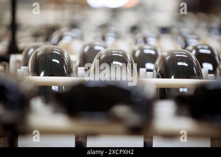 Reportage, gedreht in der Royal Enfield Motorcycle Factory in Chennai, Indien Stockfoto