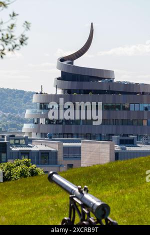 The Spiral of the W Hotel aus Calton Hill, Edinburgh Stockfoto