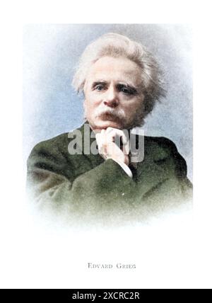 Edvard Hagerup Grieg (* 15. Juni 1843 bis 4. September 1907) war ein norwegischer Komponist der Romantik und Pianist. Als Komponist war Edvard Grieg fort Stockfoto