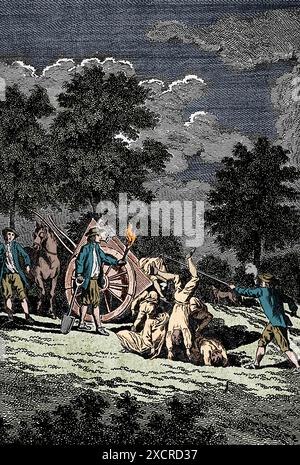 Grabung tot, große Pest von London, 1665 Stockfoto