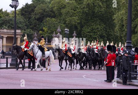 Berittene Rettungsschwimmer, Die Die Colour Color The Mall London 2024 Bezwingen Stockfoto