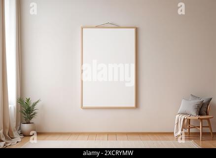 Rahmen Innenwand Poster Room Mockup Stockfoto