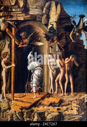 Der Abstieg Christi in Limbo von Giovanni Bellini (ca. 1435-1516), Öl auf Pergament auf Platte, ca. 1475-80 Stockfoto