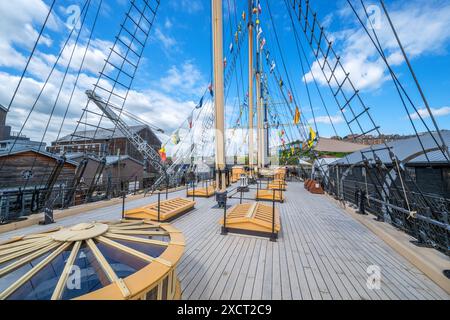 Deck der SS Großbritannien, Bristol, England, Großbritannien Stockfoto