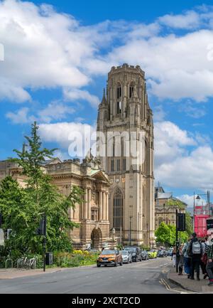 Das Wills Memorial Building und das Bristol Museum and Art Gallery, Queens Road, Clifton, Bristol, England, UK Stockfoto