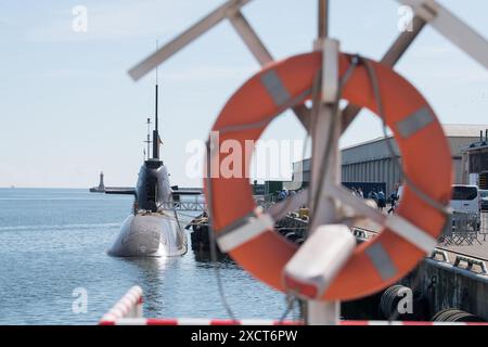 Gdynia, Polen. 18. Juni 2024. Das deutsche U-Boot U-212A 31 (S181) der Deutschen Marine erreichte den Hafen von Gdynia © Wojciech Strozyk / Alamy Live News Stockfoto