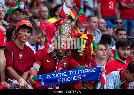 Fans von Portugal, GER, Portugal (POR) gegen Tschechische Republik (CZE), Fussball Europameisterschaft, UEFA EURO 2024, Gruppe F, 1. Spieltag, 18.06.2024 Foto: Eibner-Pressefoto/Michael Memmler Stockfoto