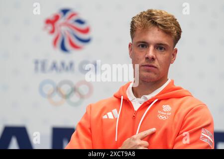 Gareth Furlong während einer Team GB Kitting-Out-Session für die Olympischen Spiele 2024 in Paris im Birmingham National Exhibition Centre. Bilddatum: Dienstag, 18. Juni 2024. Stockfoto