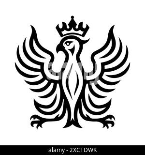 Luxuriöses Griffins-Logo oder Symbol der modernen Linie. Vektorgrafik und Ikonendesign mit auffälligen Konturen. Schwarz-weiß Pixel Perfect minimalistisches Symbol isolieren Stock Vektor