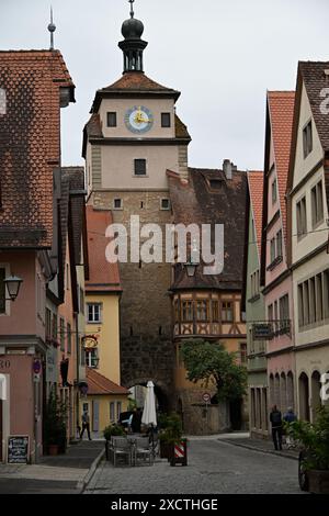 Rothenburg ob der Tauber während eines Wolkentages Stockfoto