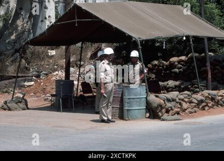 Libanon War 1982 Beirut / Lebeanonwar 82 - Multinationale Friedenssicherungskräfte Französische Fallschirmjäger Stockfoto