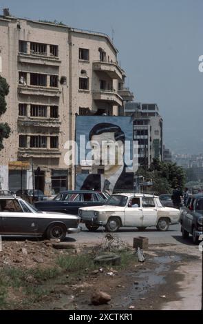 Libanon war 1982 Beirut / Lebeanonwar 82 - Präsident Bachir Gemayel Stockfoto