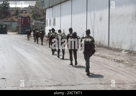 Libanon War 1982 Beirut / Lebeanonwar 82 - Multinationale Friedenssicherungskräfte Französische Fallschirmjäger Stockfoto