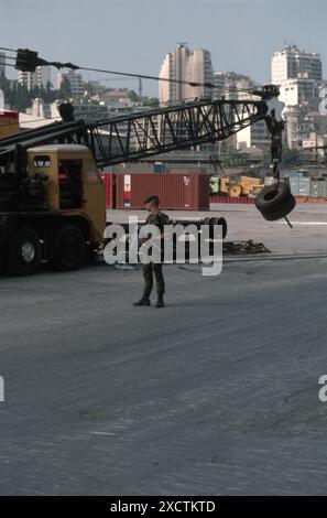 Libanon War 1982 Beirut / Lebeanonwar 82 - Multinationale Friedenssicherungskräfte Französische Fallschirmjäger Stockfoto