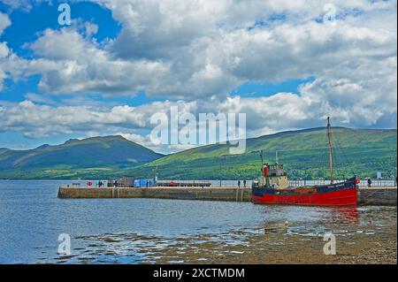 Clyde Puffer 'Vital Spark' liegt am Inverary Quay am Loch Fyne, Argyll und Bute Scotland Stockfoto