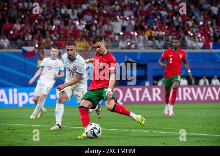 Francisco Fernandes da Conceicao (Portugal, #26) trifft das Tor zum 2:1 Siegestor, GER, Portugal (POR) gegen Tschechische Republik (CZE), Fussball Europameisterschaft, UEFA EURO 2024, Gruppe F, 1. Spieltag, 18.06.2024 Foto: Eibner-Pressefoto/Michael Memmler Stockfoto