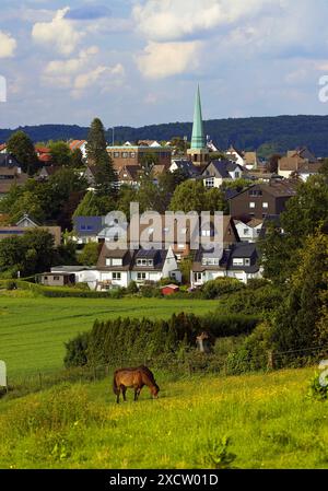 Idyllischer Blick auf Volmarstein, Deutschland, Nordrhein-Westfalen, Ruhrgebiet, Wetter/Ruhr Stockfoto