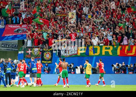 Leipzig, Deutschland. Juni 2024. Während des Spiels der UEFA EURO Gruppe F 2024 zwischen Portugal und Tschechien im Leipziger Stadion am 18. Juni 2024 (Foto: Andrew SURMA/ Credit: SIPA USA/Alamy Live News) Stockfoto