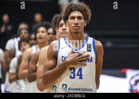 Dominikanische Republik Basketball-U18-Nationalmannschaft. FIBA Basketball Americup U18 - Buenos Aires 2024 Stockfoto