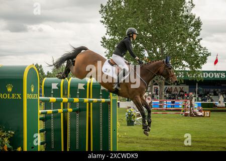 Spitzenreitersport bei Spruce Meadows in Calgary Stockfoto