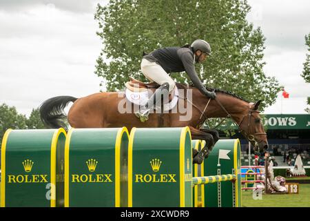 Spitzenreitersport bei Spruce Meadows in Calgary Stockfoto