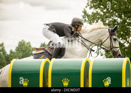 Spitzenreitersport bei Spruce Meadows in Calgary Stockfoto