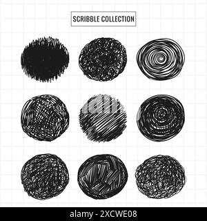 Handgezeichnetes Scribble-Set-Design Stock Vektor