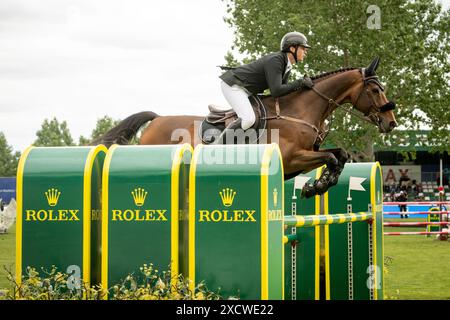 Spitzenreitersport bei Spruce Meadows in Calgary Stockfoto