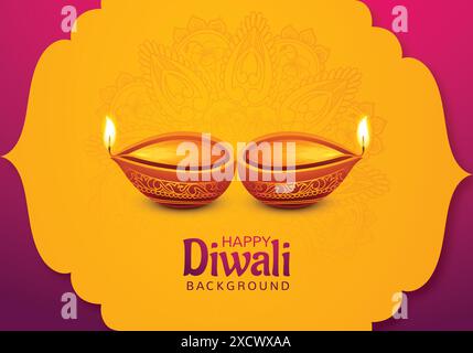 Happy Diwali indian Festival Card Hintergrund Stock Vektor