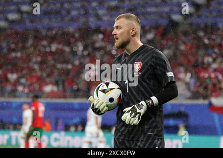 Hamburg, Deutschland. Juni 2024. Jind?ich Stan?k aus Tschechien ist am 18. Juni 2024 beim UEFA Euro 2024-Spiel zwischen Portugal und Tschechien in der Red Bull Arena zu sehen (Endstand Portugal 2-1 Tschechische Republik) (Foto: Sergei Mikhailichenko/SOPA Images/SIPA USA) Credit: SIPA USA/Alamy Live News Stockfoto
