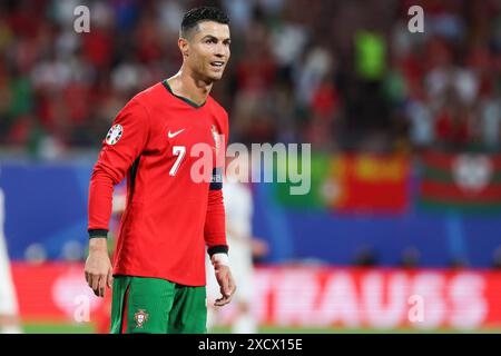 Hamburg, Deutschland. Juni 2024. Cristiano Ronaldo aus Portugal ist während des EURO-Spiels zwischen Portugal und Tschechien am 18. Juni 2024 in der Red Bull Arena zu sehen (Endstand Portugal 2-1 Tschechische Republik). Credit: SOPA Images Limited/Alamy Live News Stockfoto