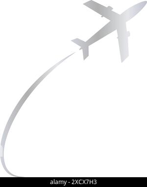 Ein elegantes Flugzeuglogo, das Luftfahrt und Flugreisen in einem klaren und modernen Design repräsentiert und perfekt für Fluggesellschaften und Reisebüros geeignet ist Stock Vektor