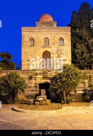 Kirche San Cataldo bei Nacht, Palermo, Sizilien, Italien Stockfoto