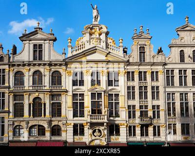 Flämische Architektur im Grand Place in Brüssel Belgien Stockfoto
