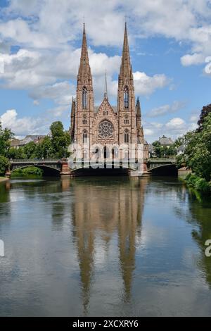 Geographie / Reise, Frankreich, Elsass, Straßburg, Eglise Saint-Paul at the ill, Kirche, Straßburg, ADDITIONAL-RIGHTS-CLEARANCE-INFO-NOT-AVAILABLE Stockfoto