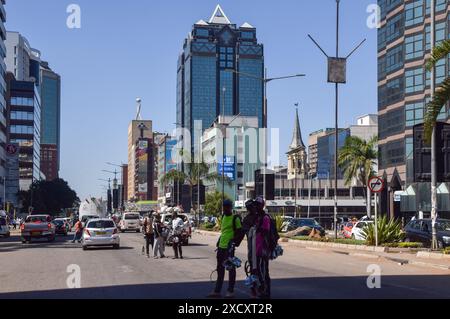 Harare, Simbabwe, 5. Mai 2024: Stadtzentrum von Harare, Tagesblick. Quelle: Vuk Valcic/Alamy Stockfoto