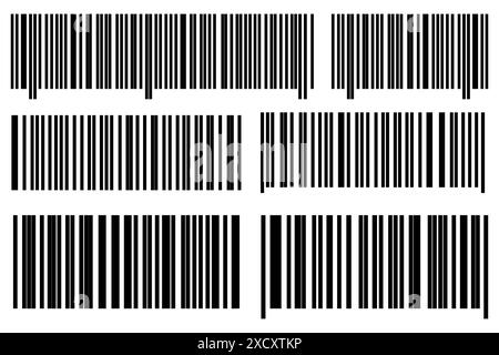 Illustration des falschen Barcode-Satzes. Stock Vektor