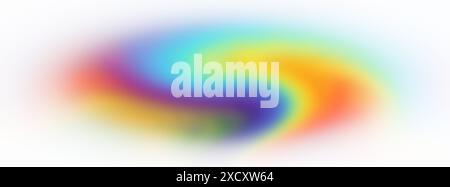 Heller Hintergrund mit Regenbogenverlauf. Wunderschöne volumetrische Wellen, Unschärfe Stockfoto