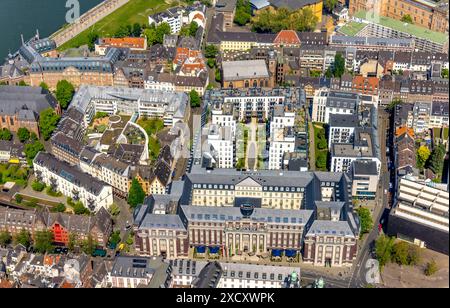 Luftaufnahme, Andreas Quartier, Hyatt House, Wohnviertel am Alten Amtsgericht, Altstadt, Düsseldorf, Rheinland, Nordrhein-Westfalen, Deutschland Stockfoto