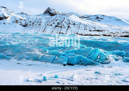 Geografie / Reisen, Island, Svinafell-Gletscher, Skaftafell, Austurland, OST-ISLAND, ADDITIONAL-RIGHTS-CLEARANCE-INFO-NOT-AVAILABLE Stockfoto