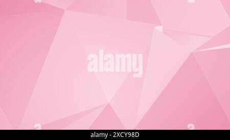 Abstrakter geometrischer Dreieckshintergrund in rosafarbenen Tönen. Hochauflösender dreieckiger Hintergrund im Vollformat mit Kopierraum. Stockfoto