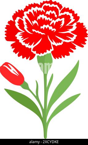 Nelkenblume Clip Art. Vektorabbildung Stock Vektor