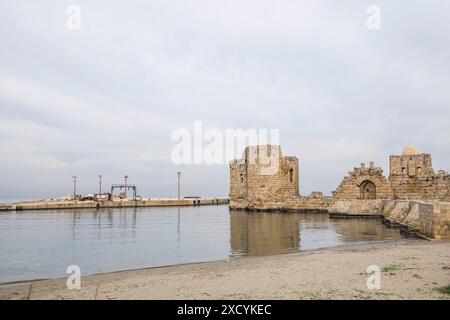 Libanon, Saida, Seeschloss Stockfoto