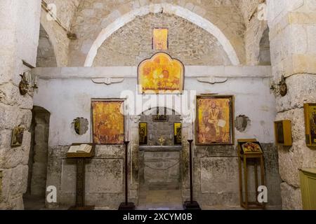 Syrien, Ma'lula; Maaloula, Griechisch-orthodoxes Kloster von St. Thecla Stockfoto