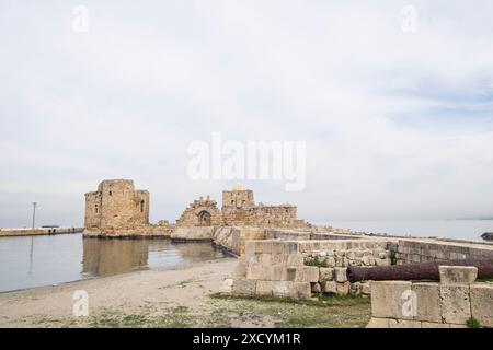 Libanon, Saida, Seeschloss Stockfoto