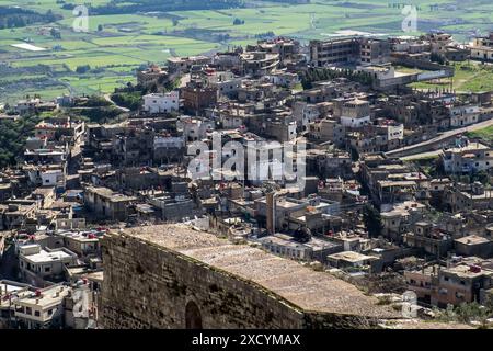 Syrien, Blick vom Krak des Chevaliers Stockfoto